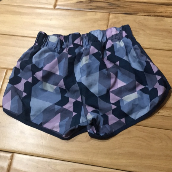 ADIDAS Geometric Running Athletic Workout Shorts XS Navy Blue Purple Grey - Picture 3 of 11